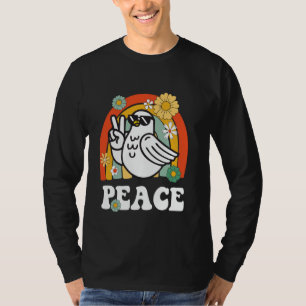 Camiseta Vintage Peace Dove Pigeon Signo de paz Hippie Groo