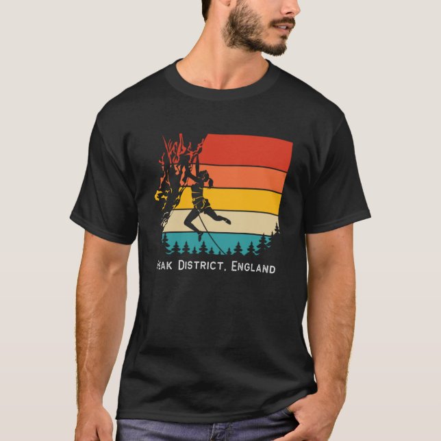 Camiseta Vintage Peak District England Rock Climbed Boulde (Anverso)