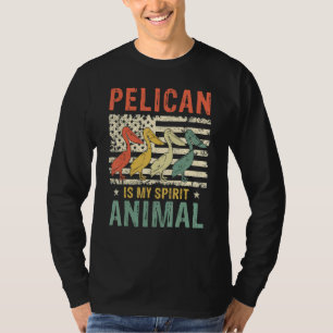Camiseta Vintage Pelican Spirit Animal Retro Estadounidense