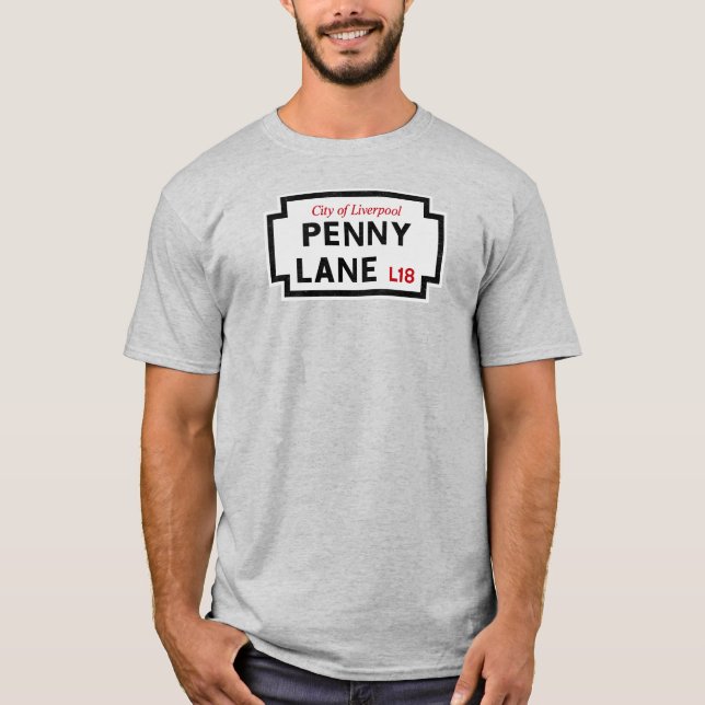 Camiseta Vintage Penny Lane Street Rótulo (Anverso)