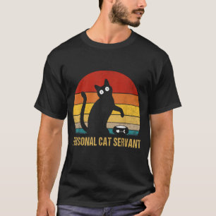 Camiseta Vintage personal del servidor de gato