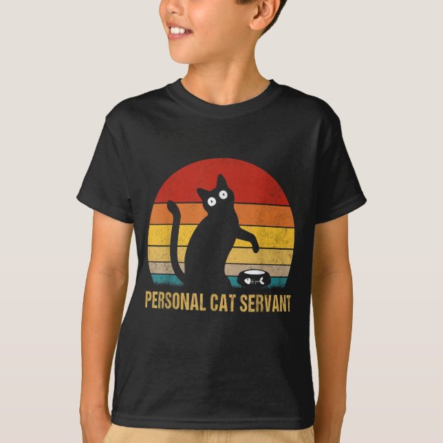 Camiseta Vintage personal del servidor de gato (Anverso)