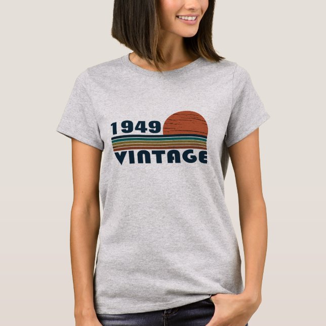 Camiseta Vintage personalizado de 75 años (Anverso)
