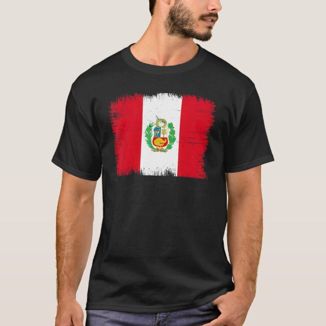 Camiseta Vintage Peru Flag Peruvian Independence Day (Anverso)