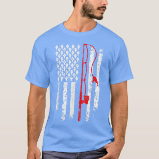 Camiseta Vintage Pescado Ropa de Pescado de Bandera America