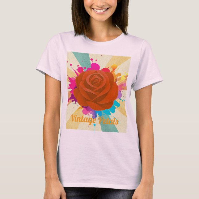 Camiseta Vintage Petals ADVcreators Artículo25 (Anverso)