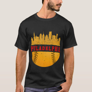 Camiseta Vintage Philadelphia Baseball Skyline Retro Philly