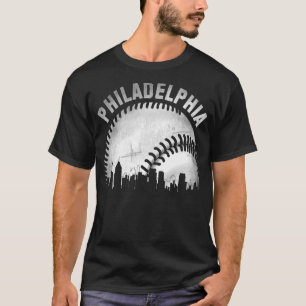 Camiseta Vintage Philadelphia Skyline City Baseball