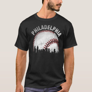 Camiseta Vintage Philadelphia Skyline City Baseball
