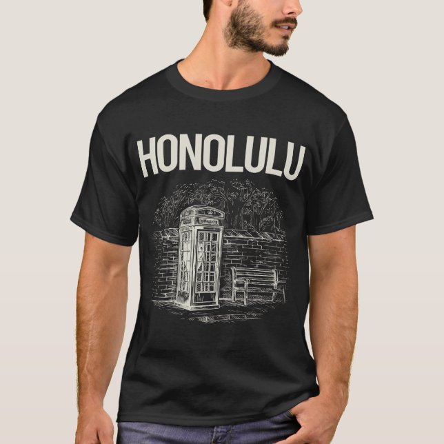 Camiseta Vintage Phone Booth Honolulu (Anverso)
