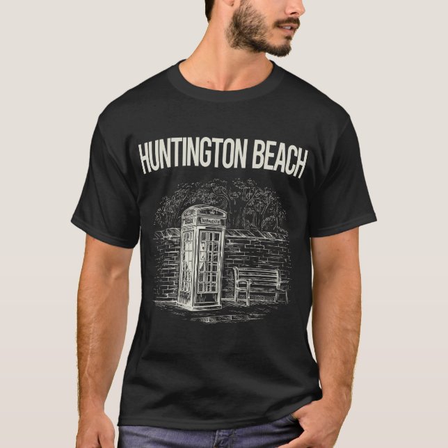 Camiseta Vintage Phone Booth Huntington (Anverso)