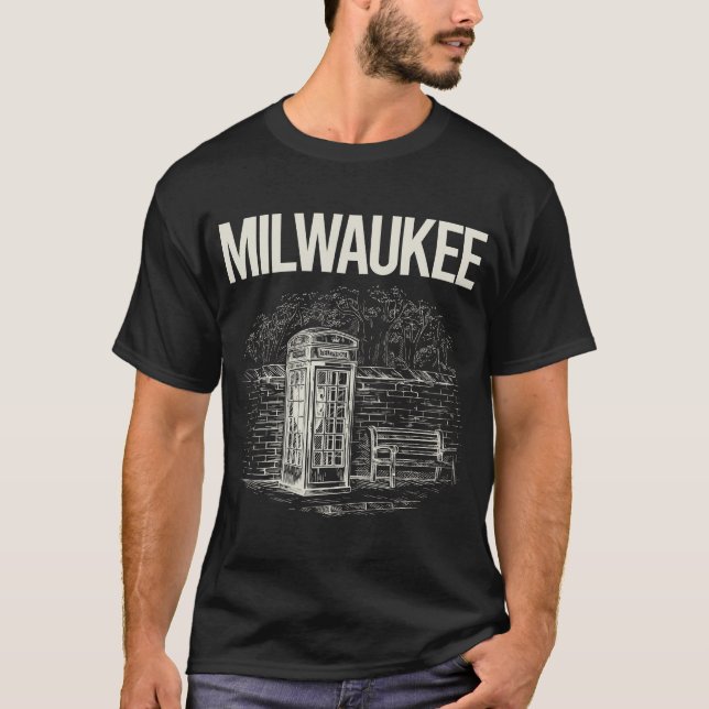 Camiseta Vintage Phone Booth Milwaukee (Anverso)