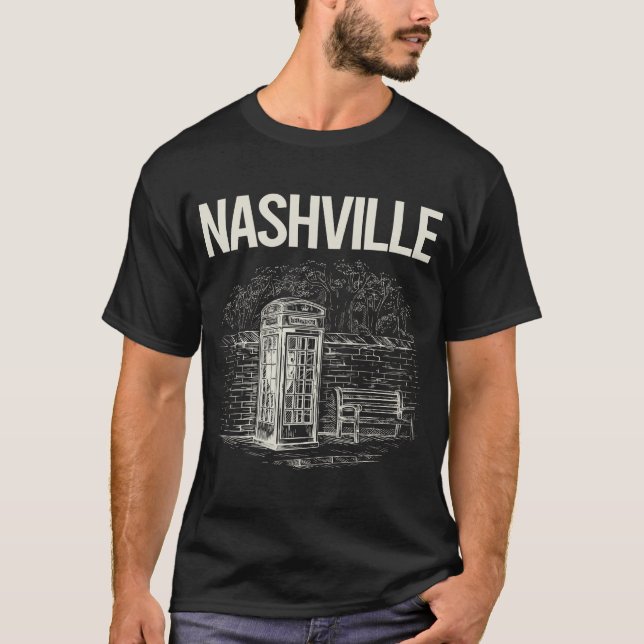 Camiseta Vintage Phone Booth Nashville (Anverso)