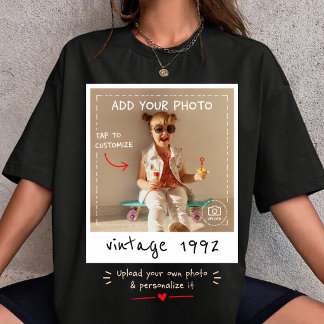 Camiseta Vintage Photo Nostalgic Birthday Custom Year