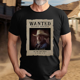 Camiseta Vintage Photo Wanted Poster Funny's Day