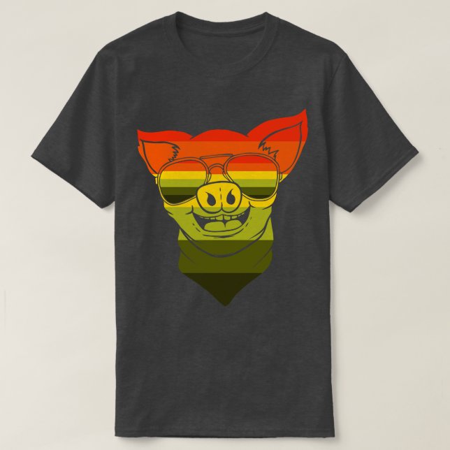 Camiseta Vintage Pig Bandana 1 (Diseño del anverso)