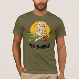 Camiseta Vintage Pin-Up Bomber Nose Art Golf Dad The Bomber