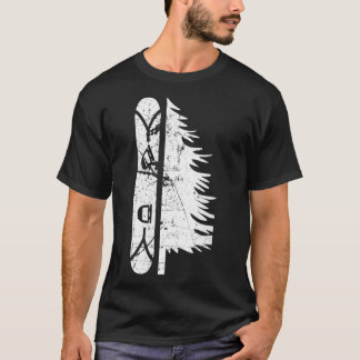 Camiseta Vintage Pine Snowboard Snowboarding Gift