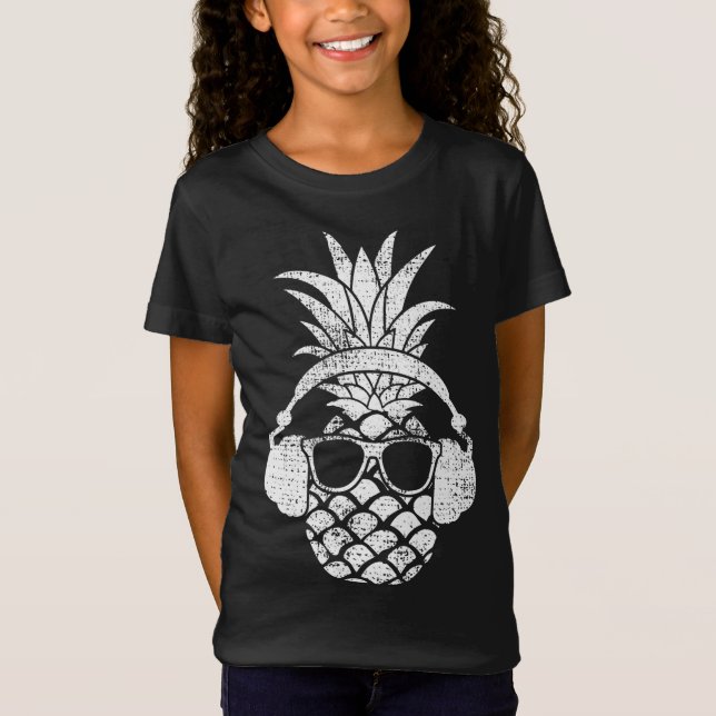 Camiseta Vintage Pineapple Hawaiian Aloha Beach Fruit Cockt (Anverso)
