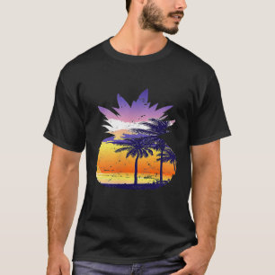 Camiseta Vintage Pineapple Sunset Surf Hawaii Vacaciones