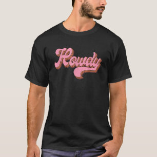 Camiseta Vintage Pink Howdy Rodeo del Oeste del Sur