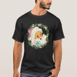 Camiseta Vintage Pink Santa Claus Pink Christmas Design<br><div class="desc">Vintage Pink Santa Claus Pink Christmas Design</div>