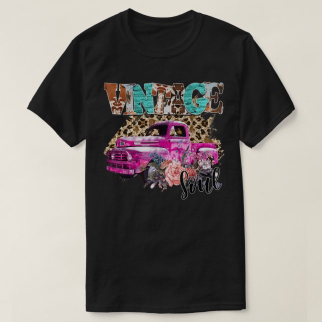 Camiseta Vintage Pink Truck  (Diseño del anverso)