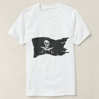 Camiseta Vintage Pirate Skull Flag Design