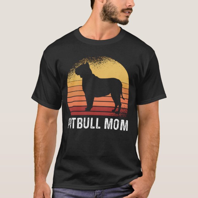 Camiseta Vintage Pitbull Mom Pitbull Dog Owner boy (Anverso)