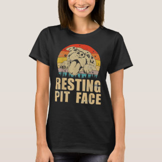 Camiseta Vintage Pitbull Resting Pit Face Funny Pitbull
