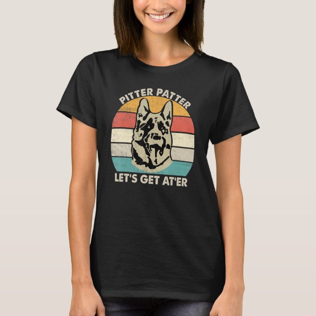 Camiseta Vintage Pitter Patter German Shepherd Pitter Patte (Anverso)