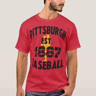 Camiseta Vintage Pittsburgh Béisbol Est 1887 Béisbol Pitc