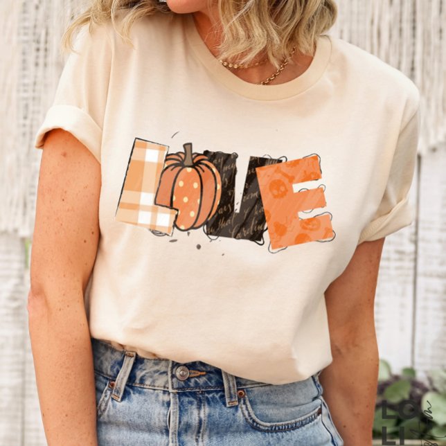 Camiseta Vintage Plaid Love Pumpkin Halloween (Subido por el creador)