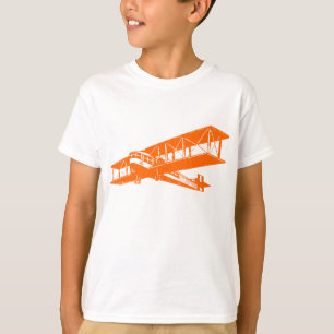 Camiseta Vintage Plane - Naranja
