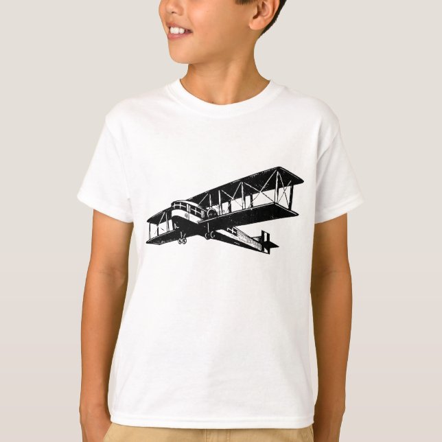 Camiseta Vintage Plane - Negro (Anverso)