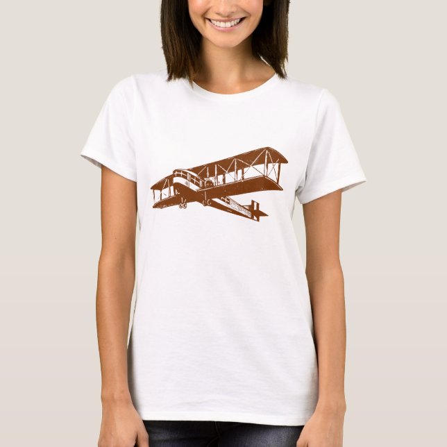 Camiseta Vintage Plane - Walnut (Anverso)