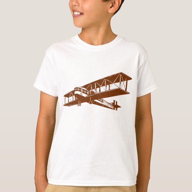 Camiseta Vintage Plane - Walnut (Anverso)