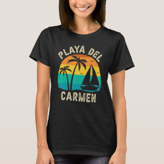 Camiseta Vintage Playa Del Carmen Sunset Matching Family V