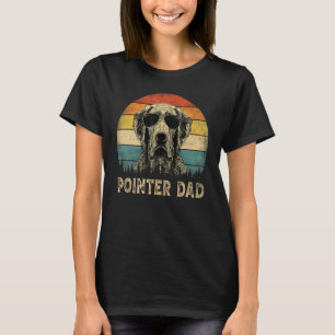 Camiseta Vintage Pointer Dad Dog Father Day Tee