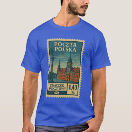 Camiseta Vintage Poland Postage Stamp Shirt