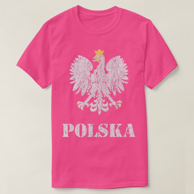 Camiseta Vintage Polonia Bandera Polaca Águila Polaca (Diseño del anverso)