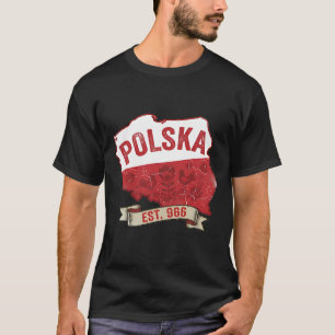 Camiseta Vintage Polska Map – Orgullo Polaco desde