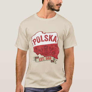 Camiseta Vintage Polska Map – Orgullo Polaco desde
