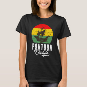 Camiseta Vintage Pontoon Captain Boating Sailing Costube