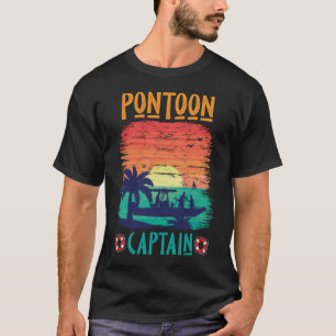Camiseta Vintage Pontoon Captain Retro Style Pontoon Bote