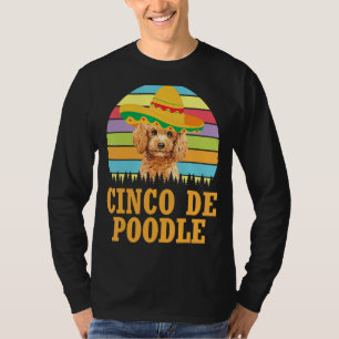 Camiseta Vintage Poodle Dog Cinco De Mayo Costume Cinco De