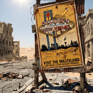 Camiseta Vintage Post Apocalyptic New Vegas Wasteland Trave