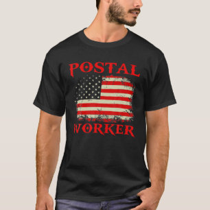 Camiseta Vintage Postal Worker American Flag US Postal Serv
