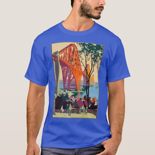 Camiseta Vintage Poster Railroad Bridge Premium (Anverso)