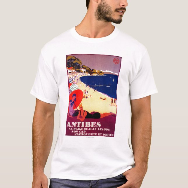 Camiseta Vintage PosterEurope de Antibes (Anverso)